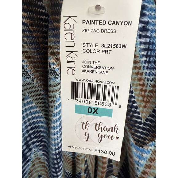NWT Karen Kane Dress Womens 0X (XL) 3/4 Sleeve Pullover - Picture 8 of 15
